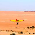 Flight of Woopy-fly Compact flying machine, light, transportable, easy to take off.