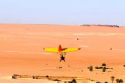 Flight of Woopy-fly Compact flying machine, light, transportable, easy to take off.